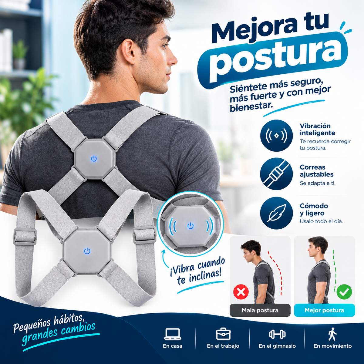 Corrector de Postura Inteligente con Vibración