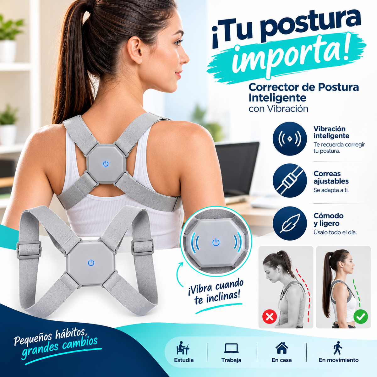 Corrector de Postura Inteligente con Vibración
